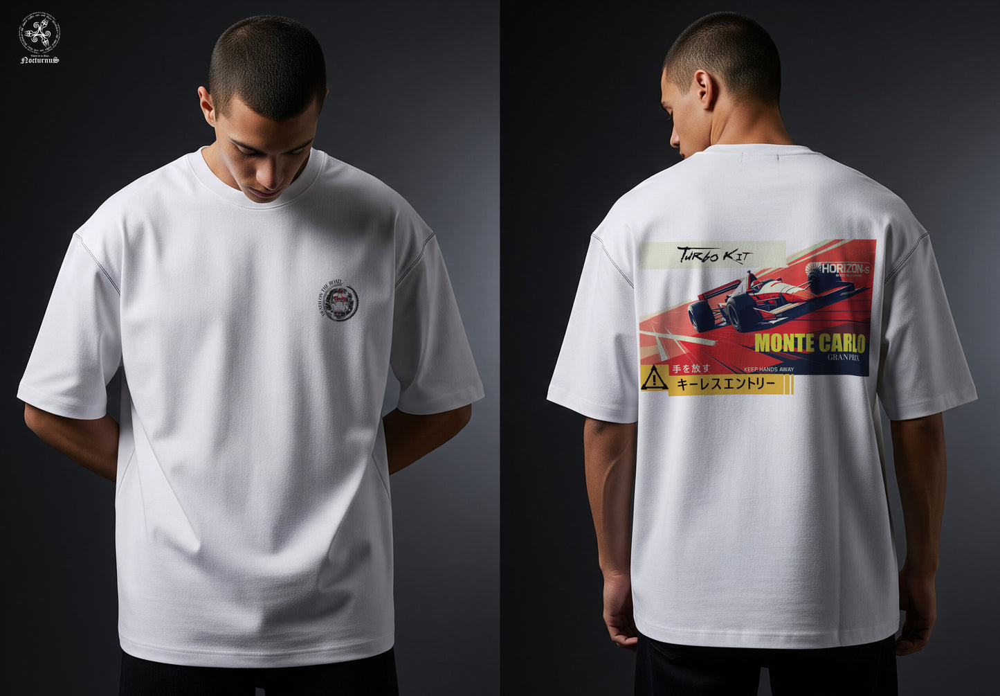 Playera oversize estampada