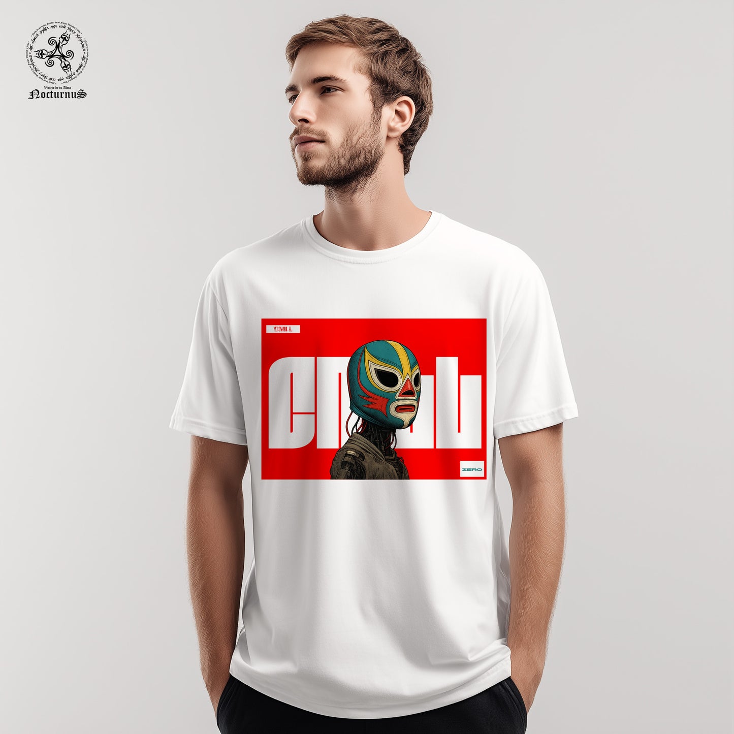 Playera manga corta estampada