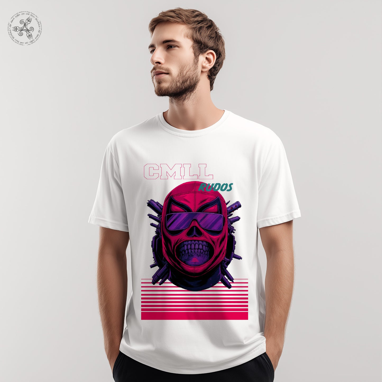 Playera manga corta estampada