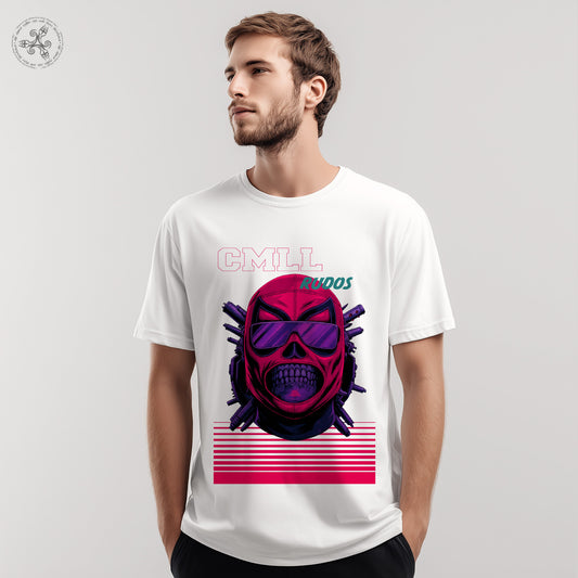 Playera manga corta estampada