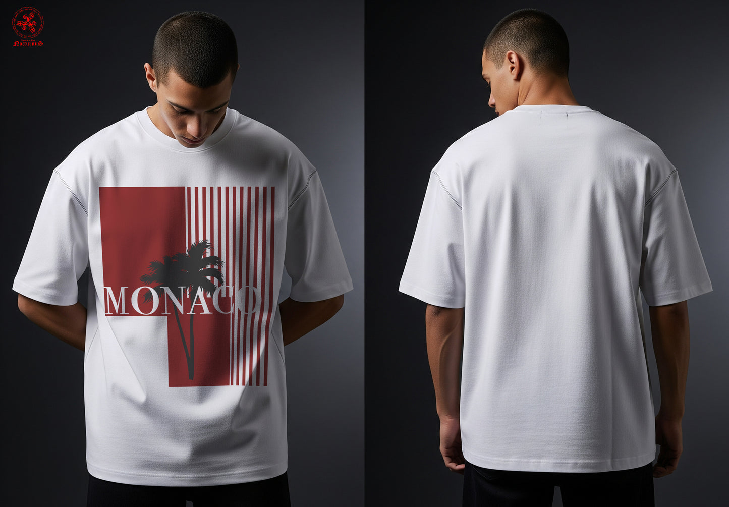 Playera oversize estampada