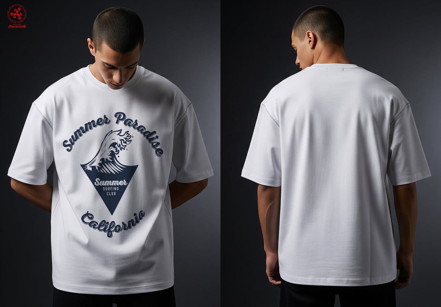 Playera oversize estampada