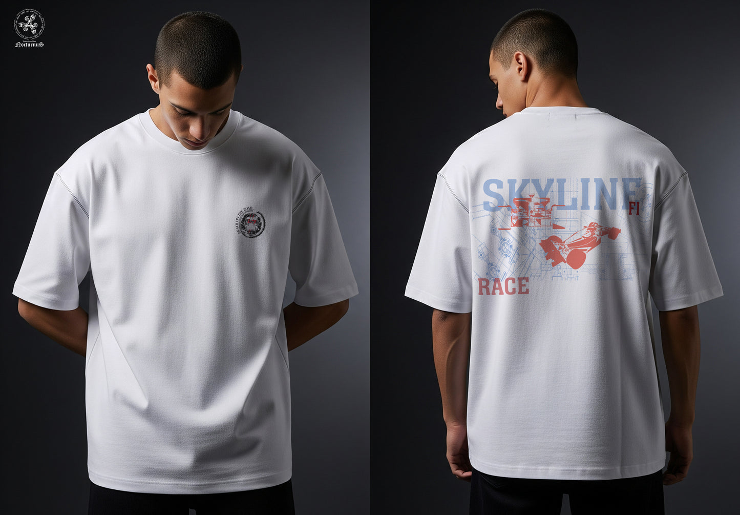 Playera oversize estampada