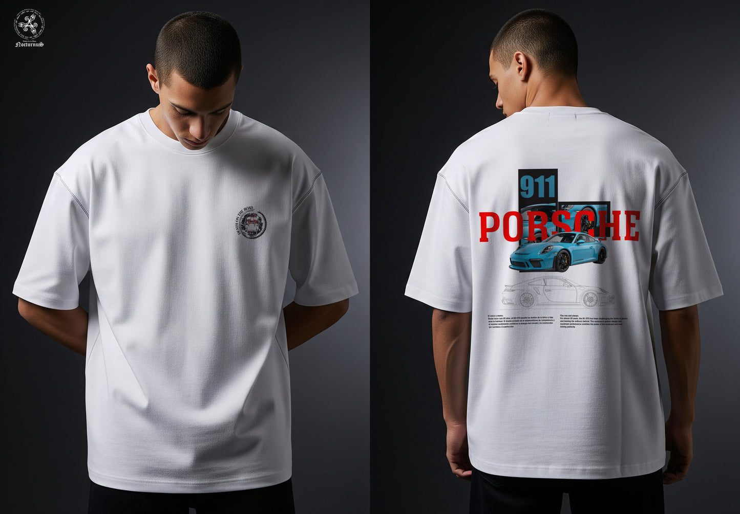 Playera oversize estampada