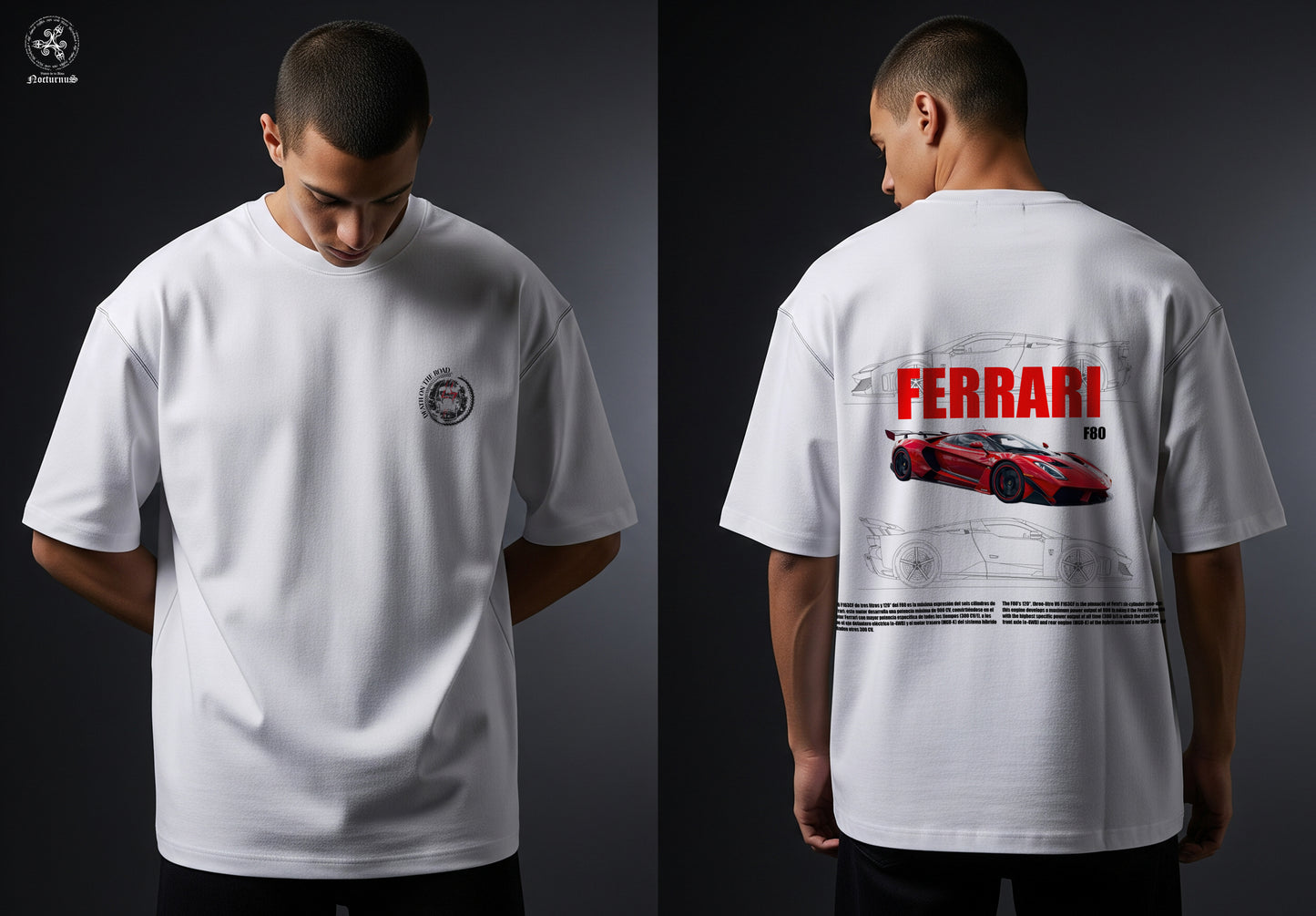 Playera oversize estampada