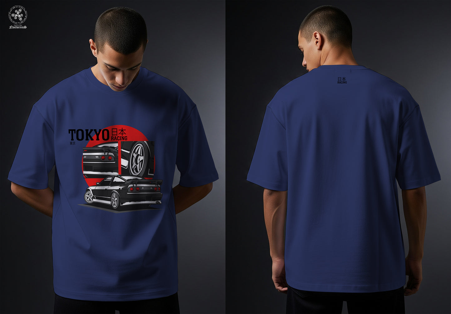 Playera oversize estampada
