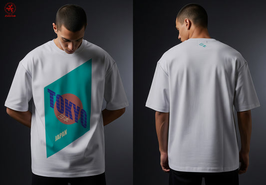 Playera oversize estampada